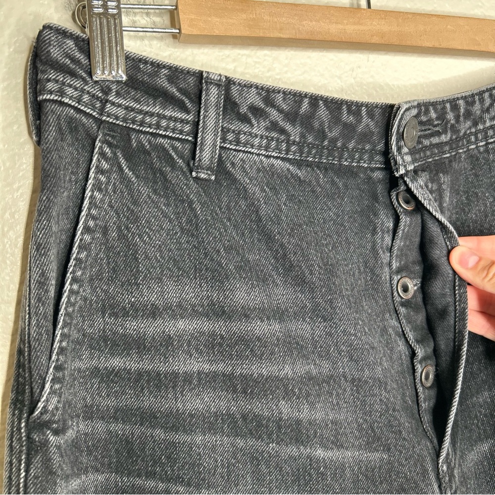 Moussy Elba Center Press Wide Crop Jean black 28 - Picture 4 of 16